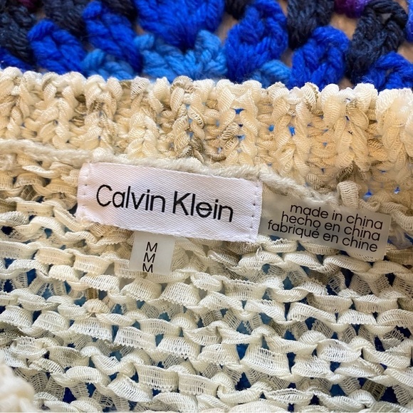 Calvin Klein structured knit sweater- marled cream white & grey - Picture 14 of 16